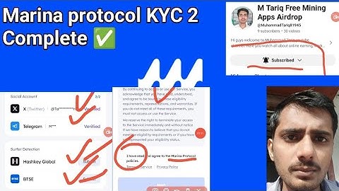 Marina protocol KYC Phase2 Complete ✅ Marina protocol KYC Complete