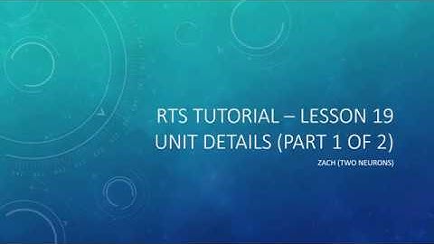 4.19 Unit Details Part 1 [UE4 - RTS Tutorial]
