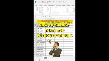 How To Change Text Case Without Formula  #excel #exceltips #ytshorts #viralshorts  #excelsolutions