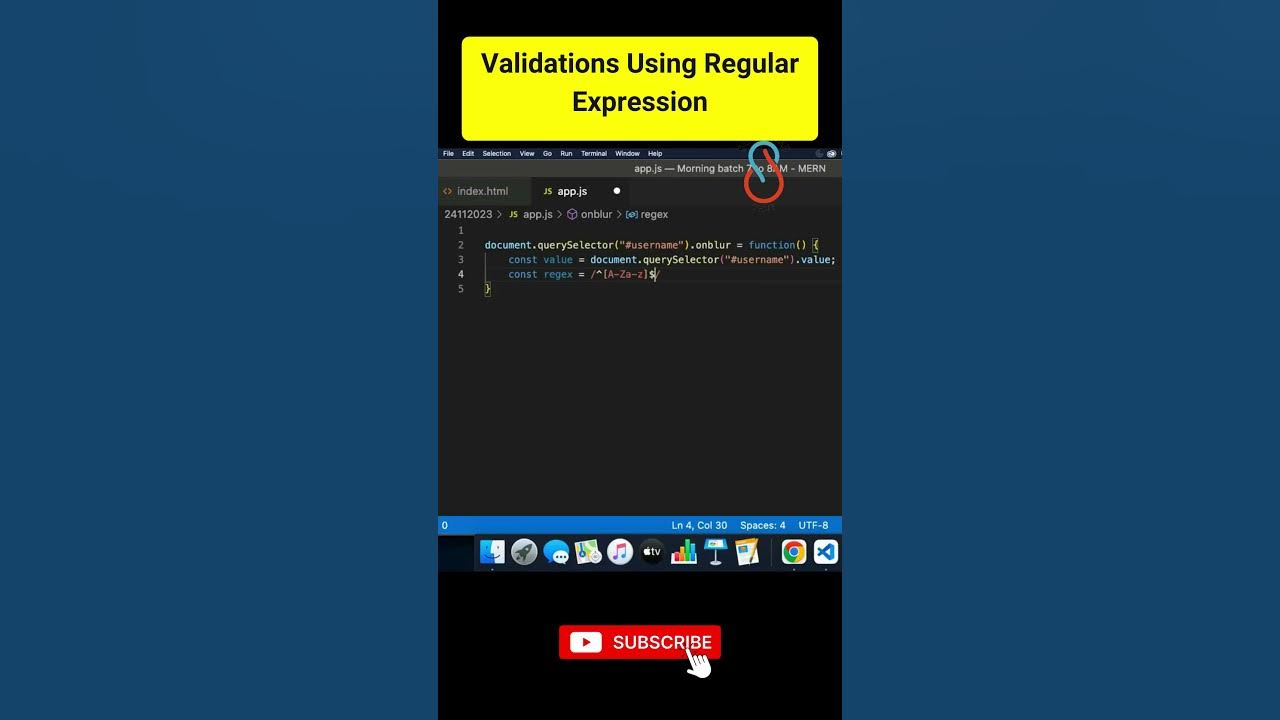 Validations using regular expression in javascript part 1 