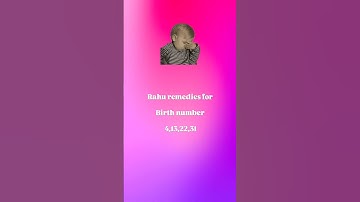 Rahu remedies for birth number 4,13,22,31 #numerology #remedies   #rahu remedies #planets