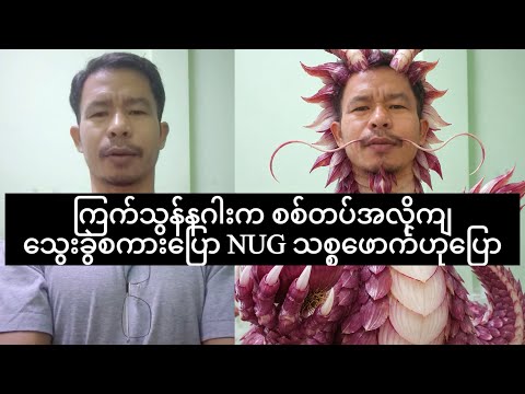 သစ္စာဖောက်တာက NUG ပါ၊စစ်တပ်အလိုကျလုပ်တာ NUG ပါ ဟု ကြက်သွန်နဂါး ပြော