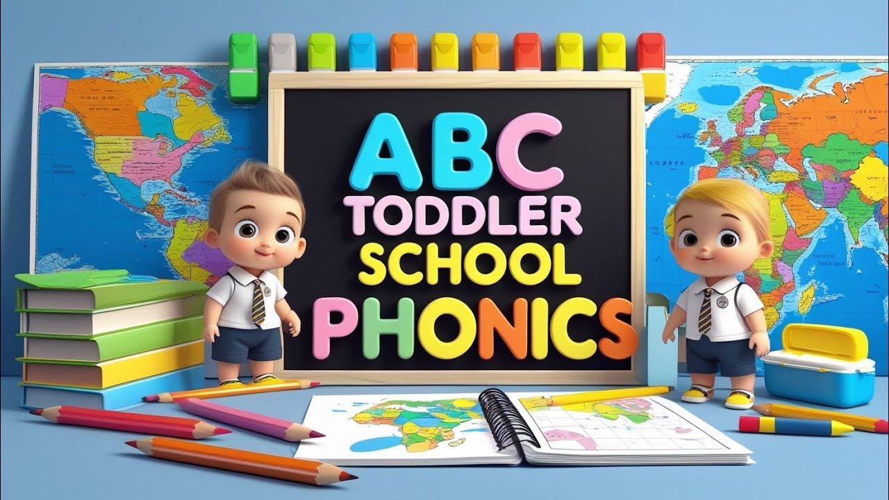 ABC School Vocabulary for Toddlers! Kindergarten Learning Video ...