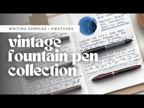 My Vintage Fountain Pen Collection Parker Quink Ink Swatch 