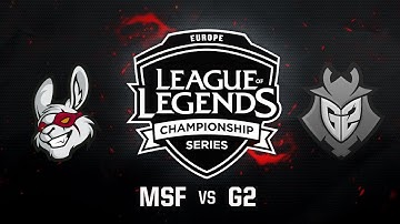 Misfits vs. G2 Esports - 2017 EU LCS Summer Final Game 2 | MSF vs. G2 (2017)