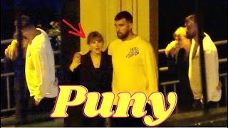 King snake Taylor Swift becomes a little girl in the strong arms of her boyfriend Travis Kelce