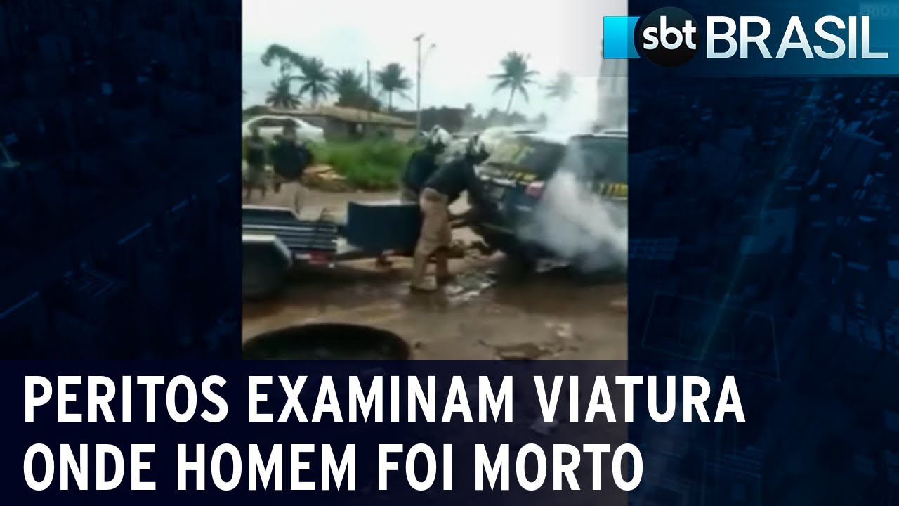 PF faz perícia em viatura usada na morte de homem asfixiado | SBT Brasil (28/05/22)