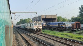 22950 : Delhi Sarai Rohilla - Bandra Terminus SF Express Accelerating At Ahmedabad Outer : BRC WAP7