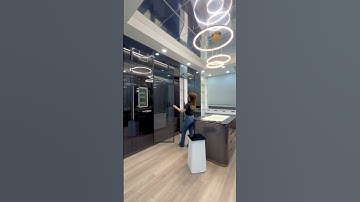 Cửa cánh kính tủ áo nhôm Slim màu đen | Housef.vn #shorts