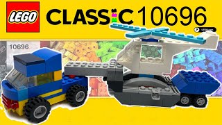 SPEED BUILT Flatbed Truck with Helicopter - LEGO Classic 10696