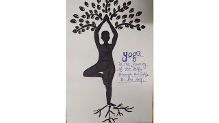 yoga drawing easy pencil meditation very marker
