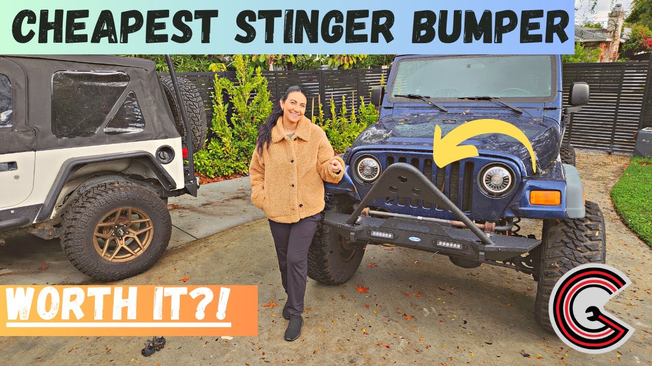 JEEP LJ Ep 8 - Stinger Stubby Front Bumper Install - What a BEAST!
