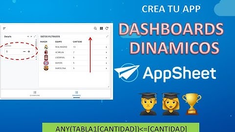 Crear DASHBOARDs DINAMICOS desde CERO en Appsheet. Crea apps a partir de Google Sheets