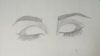 How to draw Closed Eyes for beginners....... Step by step screenshot 2
