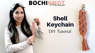 Beginner's Guide to Making a Macrame Keychain | Macrame Double Half Hitch Shell Pattern