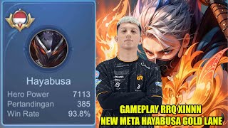 Rrq xinnn bikin meta terbaru hayabusa gold lane lawan 5 top global di rank mitik ribuan