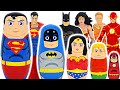 DCジャスティスリーグバットマン, スーパーマン, フラッシュが入れ子人形に変身! | ドゥドゥポップトイ