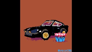 Datsun 280Z Jam making of timelapse in #picoCAD