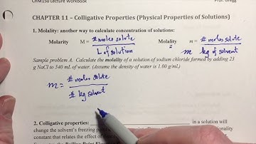 Ch11 Video 1 -- Molality (9m14s)