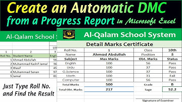 How to Create a dynamic or automatic DMC from a Progress Report in Microsoft Excel. SoftLink.