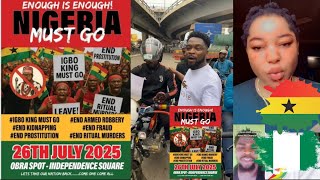 SHOCKING: Protesters Call Out Nigeria &amp; Igbo Leadership – July 26 Rally in Accra!"