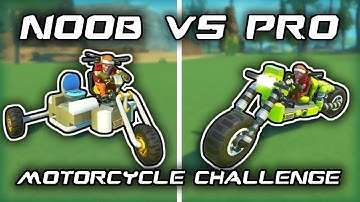 NOOB vs PRO: Motorcycle Challenge (Scrap Mechanic Gameplay)