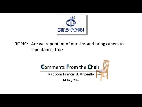 COMMENTS FROM THE CHAIR with Bro Bong Arjonillo - 14 July 2020