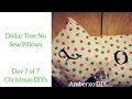 Christmas Dollar Tree No Sew Pillow DIY| Easy DIY throw pillow