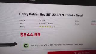 KY Gun Co Henery Golden Boy