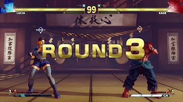 STREET FIGHTER V Lucia vs Kage