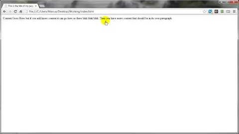 What is HTML Nesting