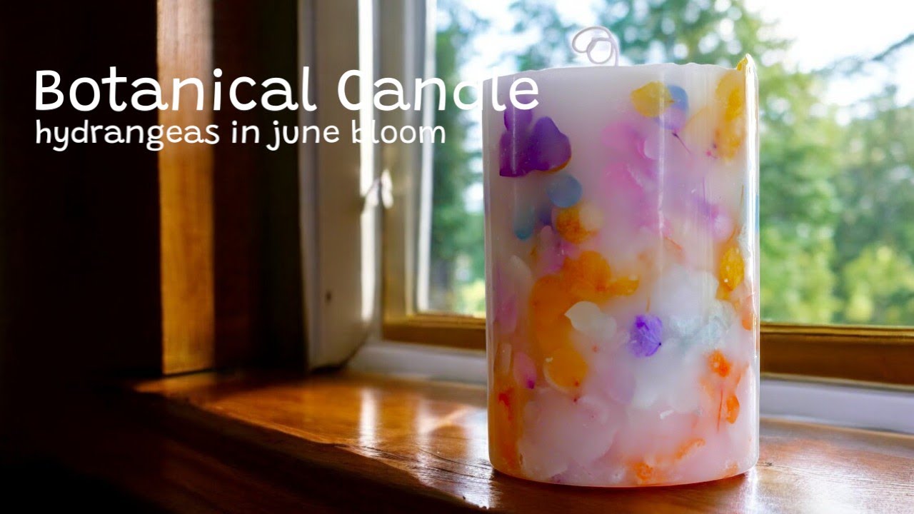 Botanical Candle with June’s Flower Hydrangea ｜紫陽花 | Handmade Summer Decor