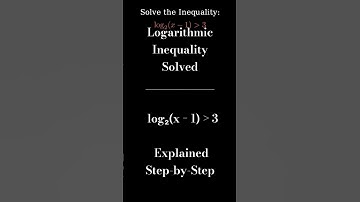 Logarithmic Inequality Solved  | log₂(x − 1)  3 Explained Step-by-Step #maths