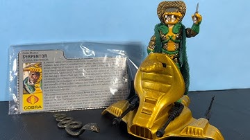 Serpentor Cobra Emperor & Air Chariot Vintage G.I. Joe Action Figure & Vehicle Hasbro 1986 Spotlight