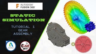 Fusion 360 Static Simulation | Tutorial 1 | Gear Assembly