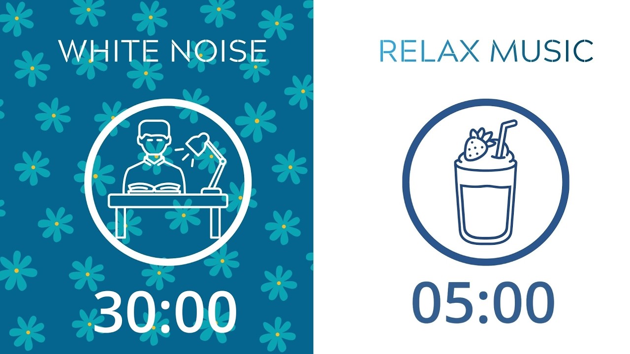 30/5 Pomodoro Timer with White Noise 🎧 3-Hour Study Session for ...