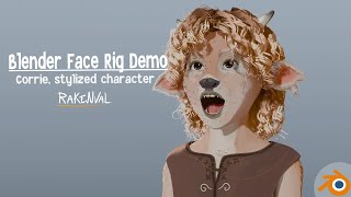 Blender Face Rig Demo | Corrie, stylized character