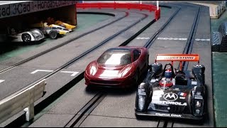 Slot Car Racing - Le Mans Cadillac + Jaguar XJ220 Scalextric