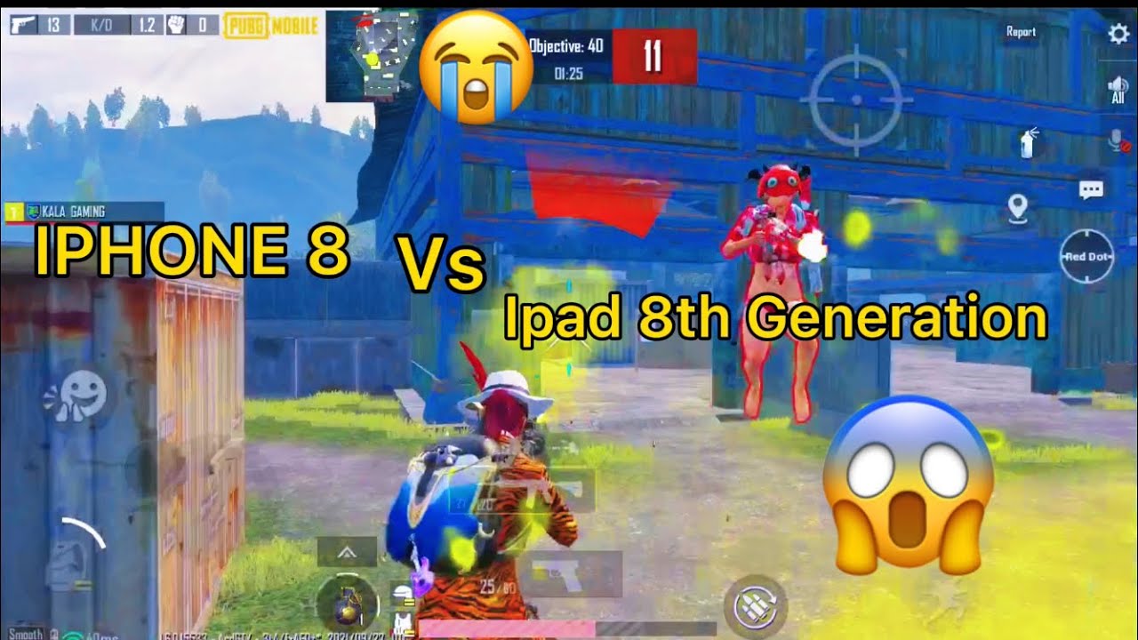 iPad 8th GEN VS IPHONE 8 pubg Test ipad 8th Gen vs iphone 8 plus witch device best for pubgmobile