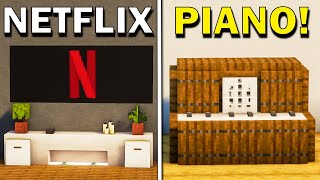 Minecraft: 10+ Living Room Build Hacks & Ideas!