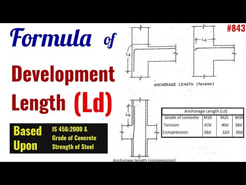 Formula of Ld (Development Length) Calculate How to Calculate Ld Ld  Length for Beam and Column YouTube