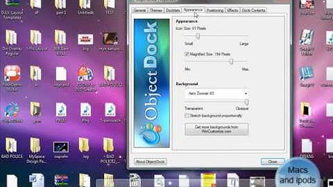 How to Get a Mac dock on Windows vista and Windows Xp