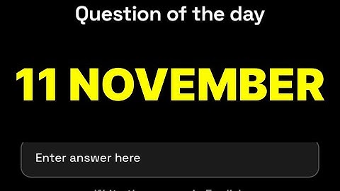 Dropee Question of the day 11 November | Dropee Question of the day Today | #dropee |
