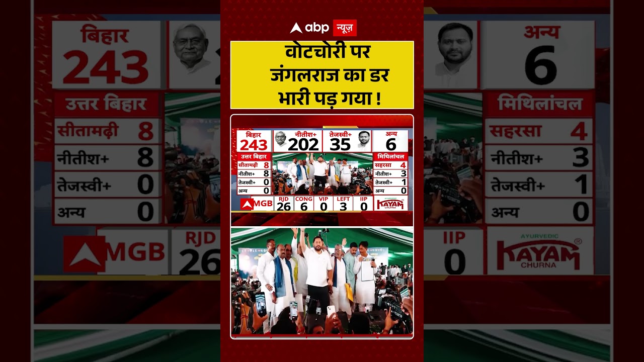 Bihar Election Result : वोटचोरी पर जंगलराज का डर भाड़ी पर गया ! Nitish | PM Modi | Chirag | Tejashwi