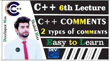 Comments in C++ | Single line Comment | Multi line Comment| 6th lecture| in Urdu/Hindi in 2021
