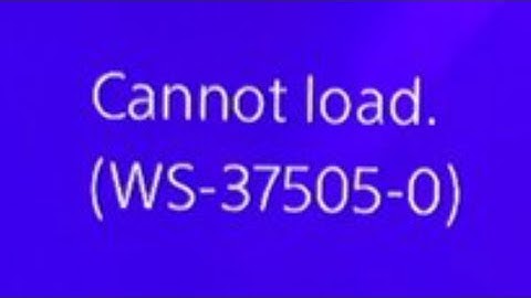 PS4 WS-37505-0 FIX 2021