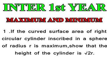 #Maximum and minimum#Maths-1B#Inter 1st year @NanajiGonnabathula
