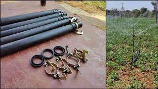 How to Fit Sprinkler Pipe Clamp | Installing Washer Rubber Ring to Avoid Water Leakage|HDPE PVC pipe