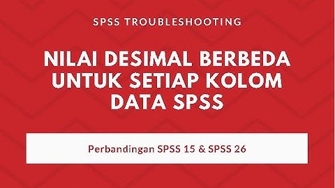 Nilai Desimal Berbeda Untuk Setiap Kolom