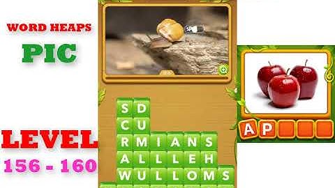 Word Heaps: Pic Puzzle Level 156 - 160 | All Answers | Walkthrough